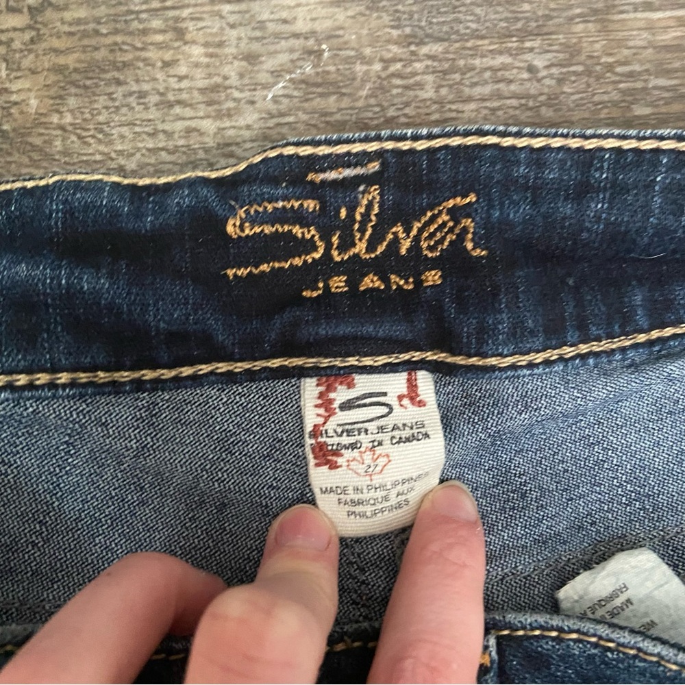 Silver Jeans Suki Capri Dark Blue Women's Jeans Size 27 - Picture 2 of 8